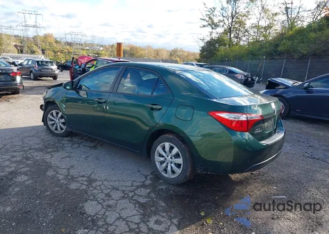 2016 Toyota Corolla Le z USA, uszkodzony, nr VIN 2T1BURHEXGC591293